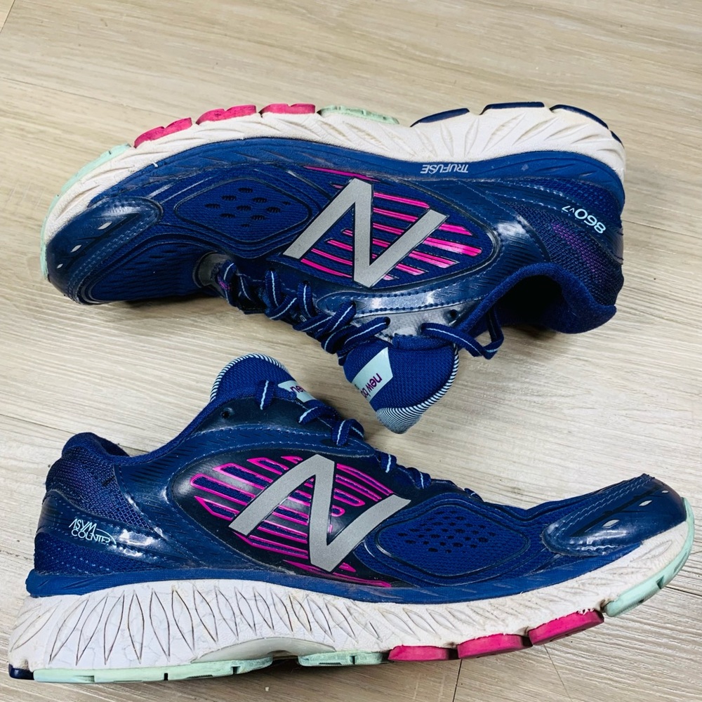 New Balance Womens 860 V7 W860BP7 Blue Pink
